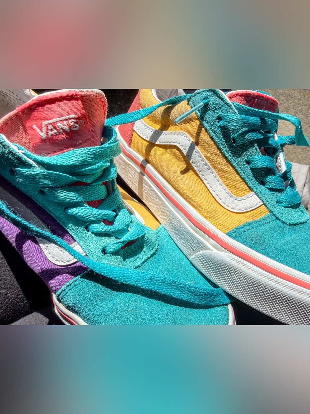 Vans Ward Colorblock Off the Wall Old Skool Sneaker 3 Boy Girl Skater Shoe Missy - Picture 2 of 6